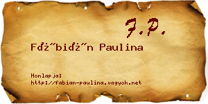 Fábián Paulina névjegykártya